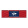 Drapeau du Wyoming grand format XL en polyester avec dix œillets