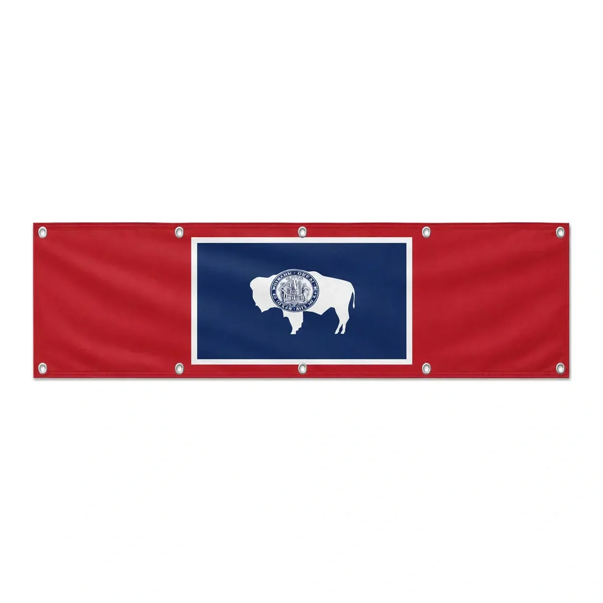 Drapeau du Wyoming grand format XL en polyester avec dix œillets