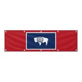 Drapeau du Wyoming grand format XL en polyester avec dix œillets