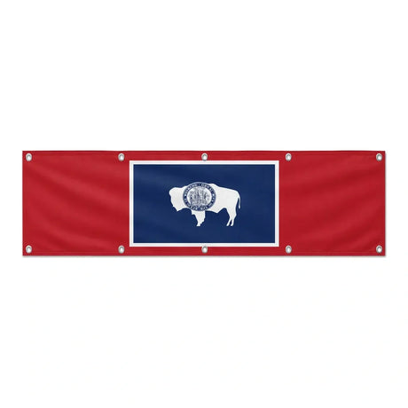 Drapeau du Wyoming grand format XL en polyester avec dix œillets