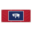 Drapeau wyoming polyester résistant aux intempéries 8 œillets