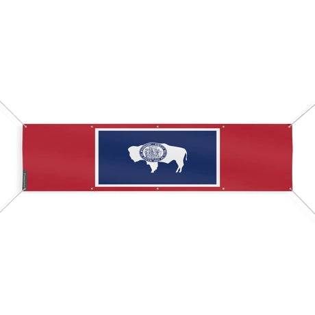 Drapeau wyoming polyester résistant usage extérieur intensif