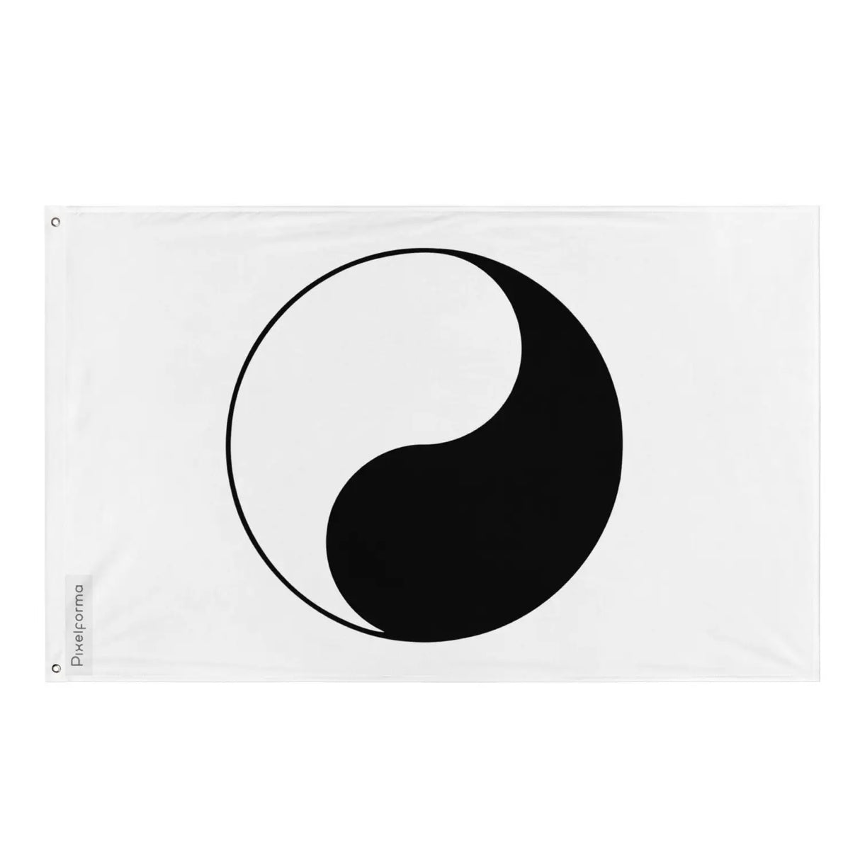 Drapeau yin et yang plusieurs tailles en polyester - pixelforma