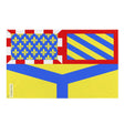 Drapeau yonne polyester résistant avec œillets à gauche