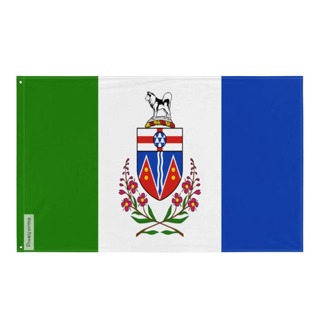 Drapeau yukon en polyester résistant avec œillets à gauche