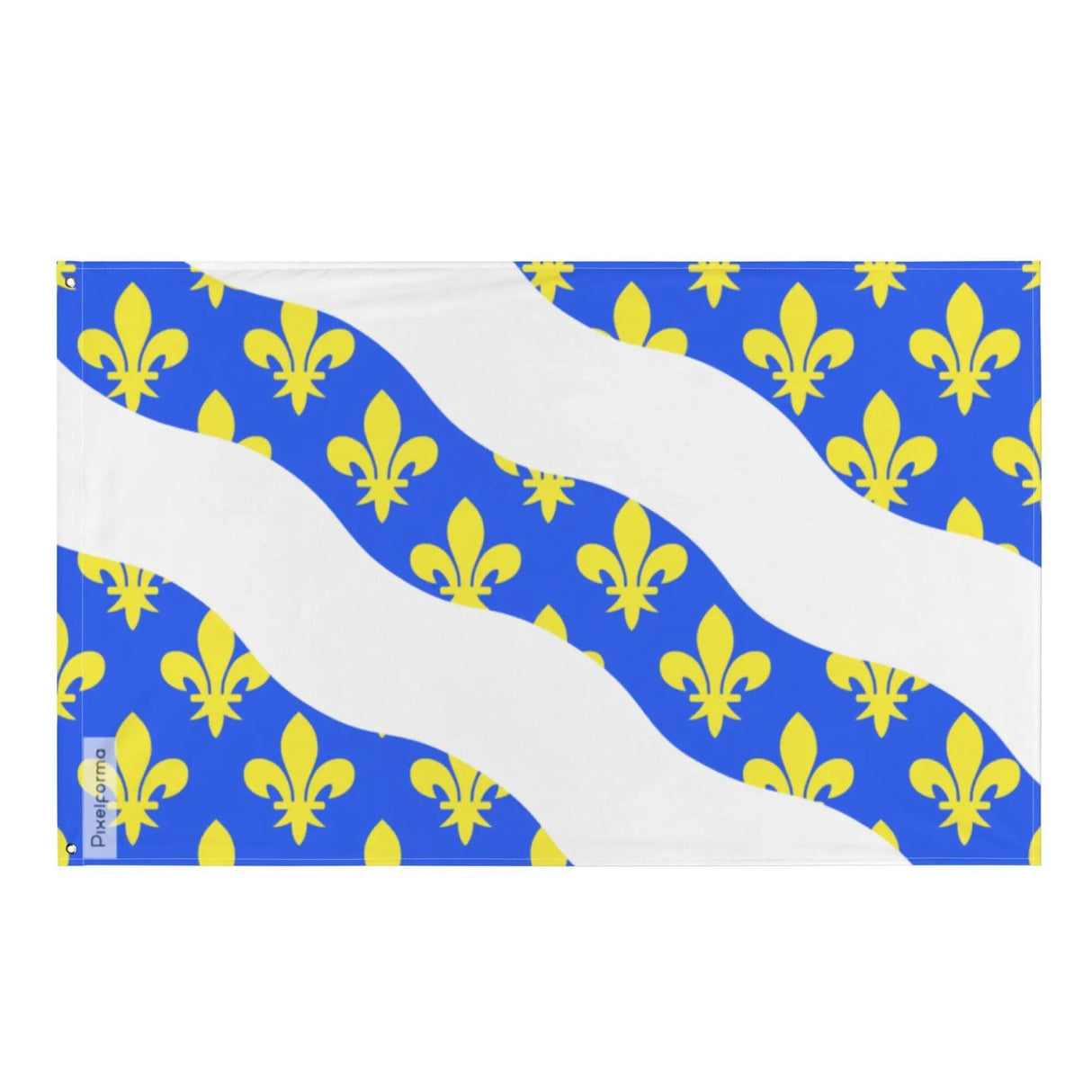 Drapeau yvelines polyester résistant avec œillets à gauche