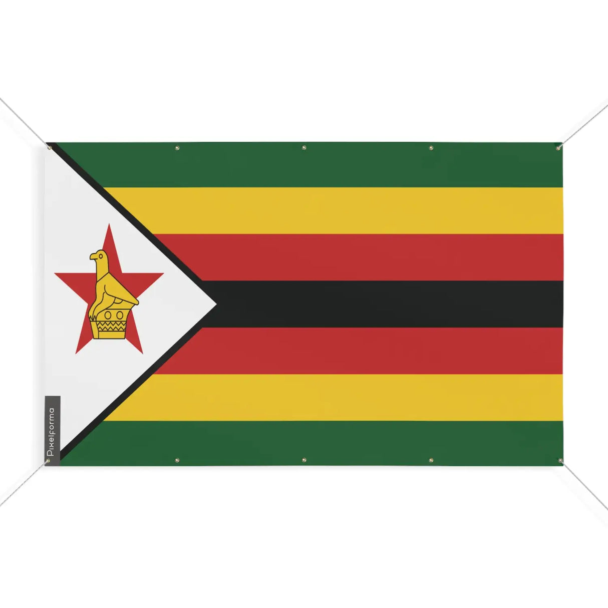 Drapeau zimbabwe 10 oeillets en plusieurs tailles (s) - pixelforma