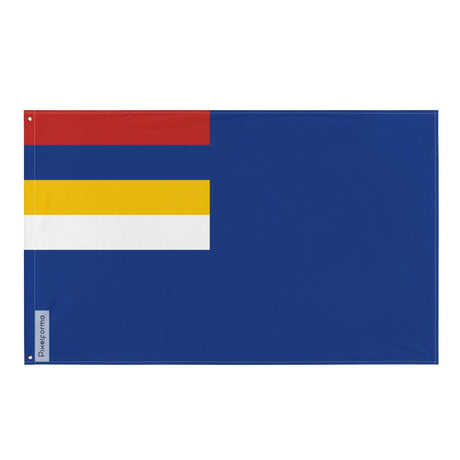 Drapeaux successifs du Mengjiang en bleu en plusieurs tailles 100 % polyester Imprimer avec Double ourlet - Pixelforma