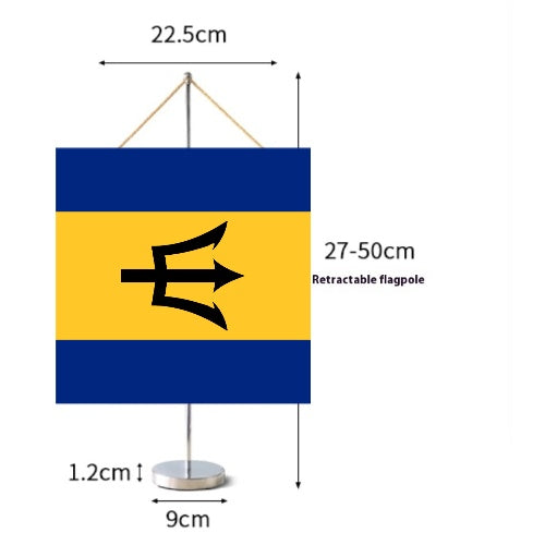 Fanion Table Drapeau Barbade en Polyester