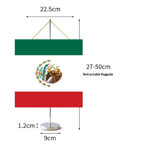 Fanion Table Drapeau Mexique en Polyester