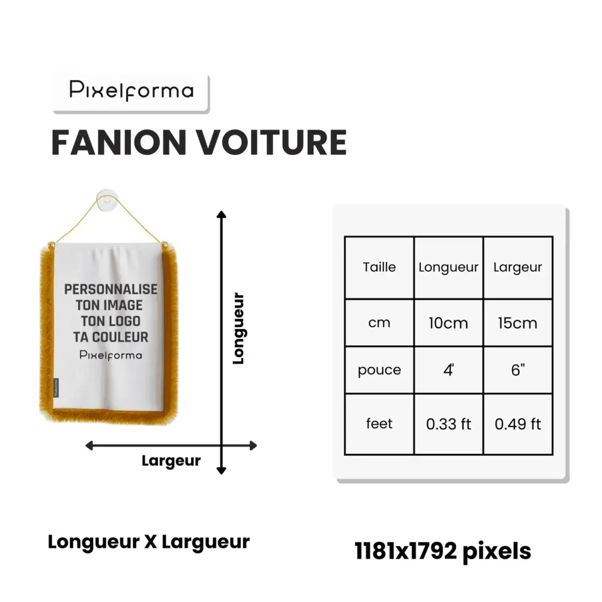 Fanion de voiture albanie - pixelforma