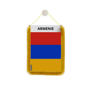 Fanion de voiture arménie en polyester à suspendre élégant