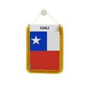 Fanion de voiture chili en polyester à suspendre élégant