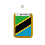 Fanion de voiture tanzanie en polyester à suspendre