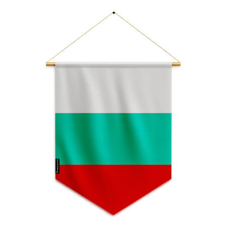 Fanion drapeau bulgarie polyester à suspendre résistant