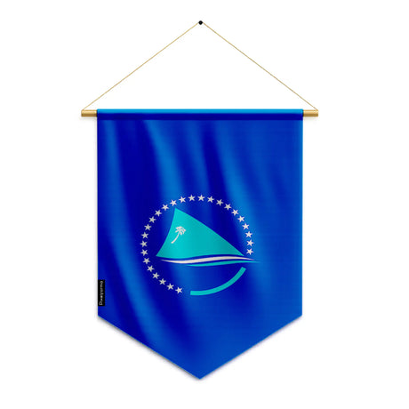 Fanion drapeau communauté du pacifique en polyester à suspendre