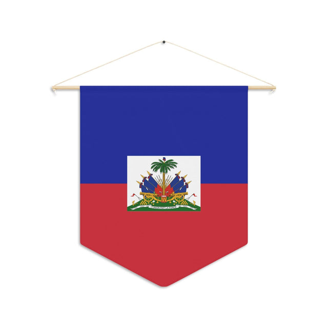 Fanion Drapeau d'Haïti à suspendre en polyester - Pixelforma