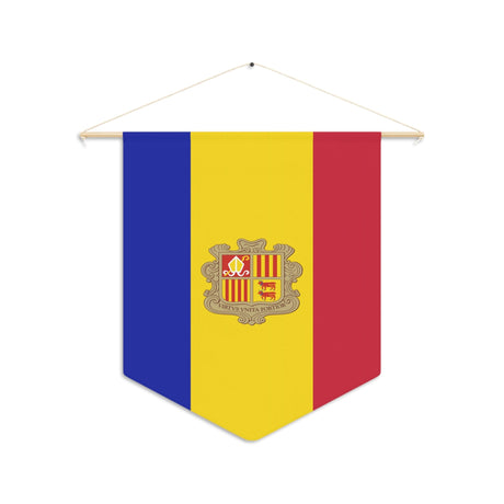 Andorran flag pennant to hang in polyester - Pixelforma
