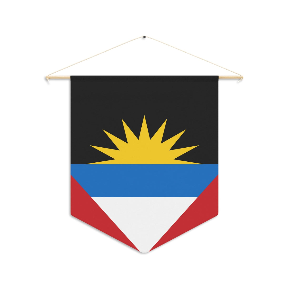 Antigua and Barbuda Flag Hanging Polyester Pennant - Pixelforma