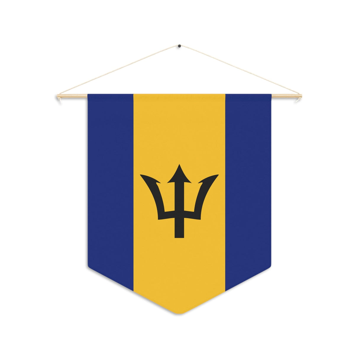 Polyester Barbados Flag Hanging Pennant - Pixelforma
