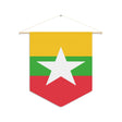 Burma Flag Hanging Polyester Pennant - Pixelforma