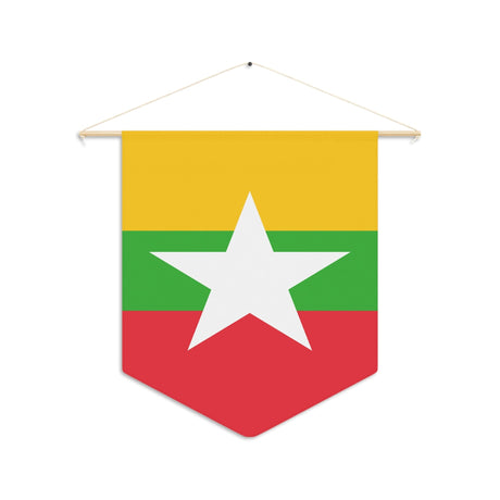 Burma Flag Hanging Polyester Pennant - Pixelforma