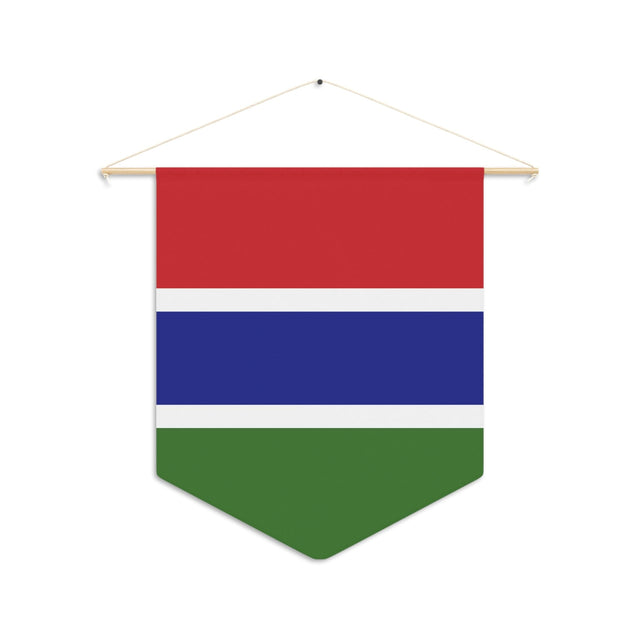 Gambia Flag Hanging Polyester Pennant - Pixelforma