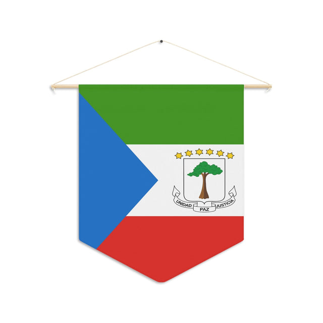 Equatorial Guinea Flag Hanging Polyester Pennant - Pixelforma