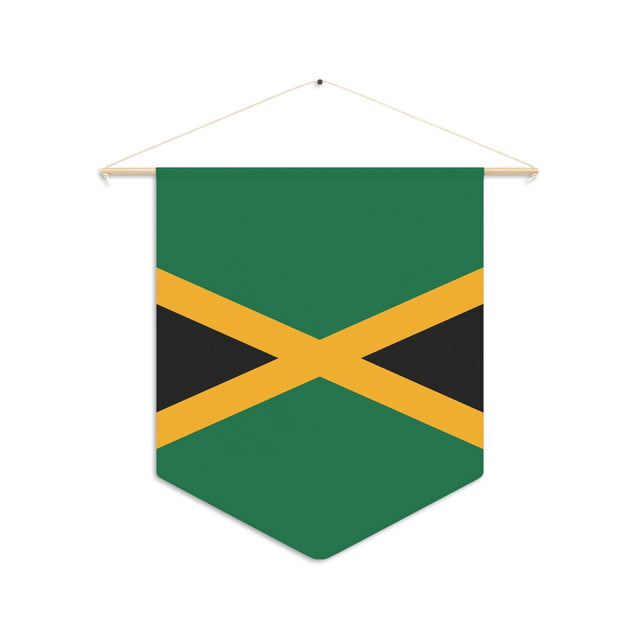 Jamaica Flag Hanging Polyester Pennant - Pixelforma