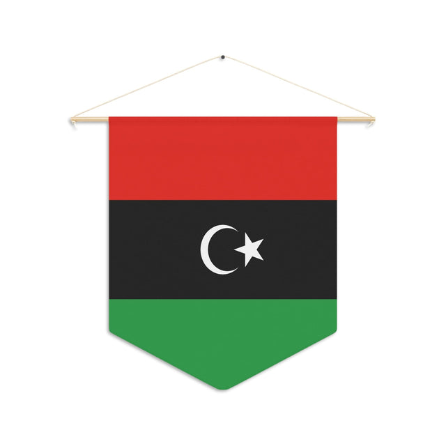 Libya Flag Hanging Polyester Pennant - Pixelforma