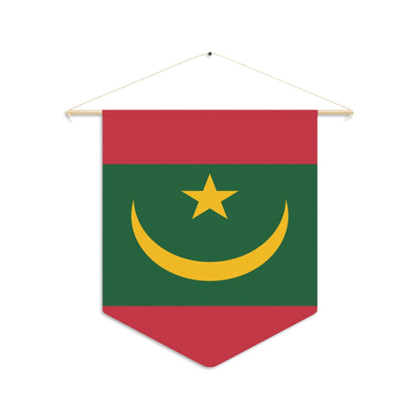 Mauritania Flag Hanging Polyester Pennant - Pixelforma
