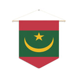 Fanion Drapeau de la Mauritanie à suspendre en polyester - Pixelforma