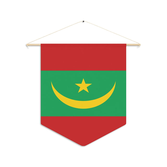 Official Mauritania Flag Hanging Polyester Pennant - Pixelforma