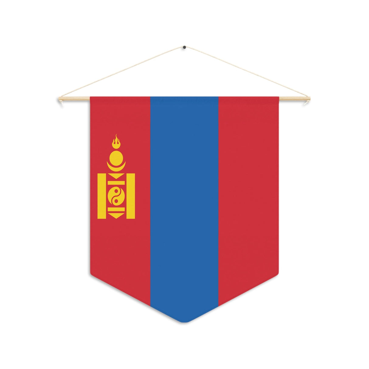Mongolian Flag Hanging Polyester Pennant - Pixelforma
