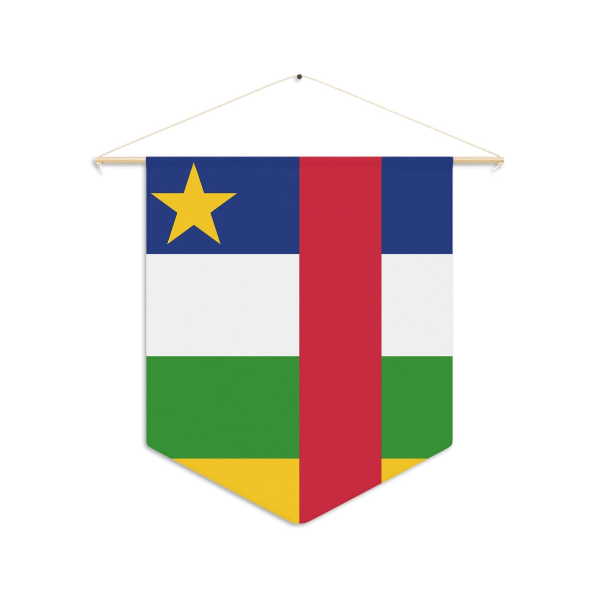Central African Republic Flag Hanging Polyester Pennant - Pixelforma