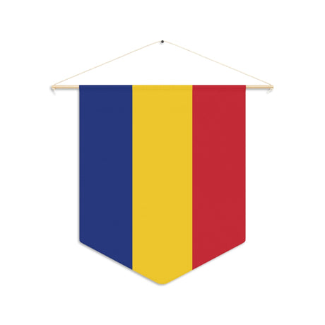 Romania Flag Hanging Polyester Pennant - Pixelforma
