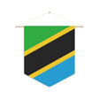 Tanzania Flag Hanging Polyester Pennant - Pixelforma