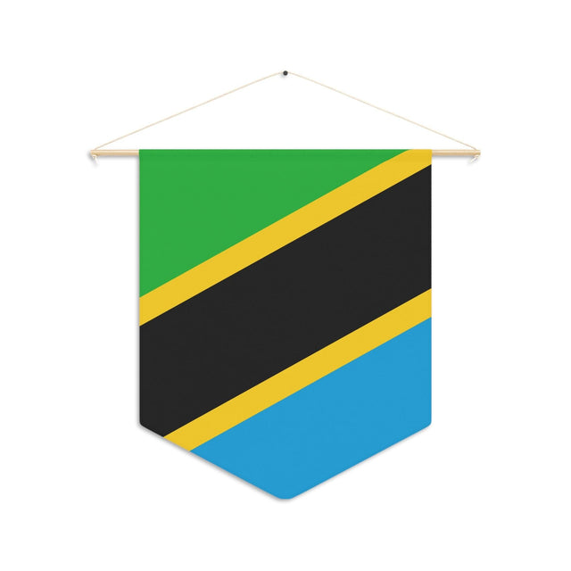 Fanion Drapeau de la Tanzanie à suspendre en polyester - Pixelforma