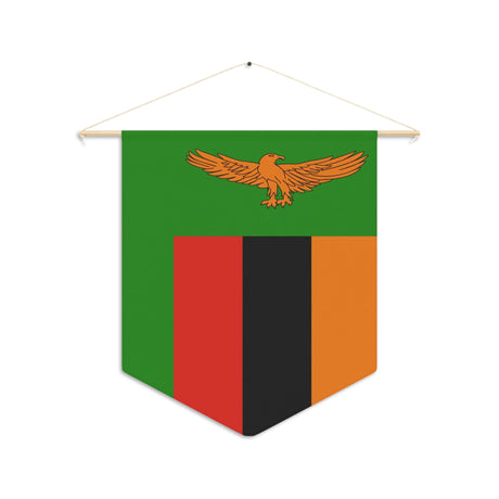Zambia Flag Hanging Polyester Pennant - Pixelforma