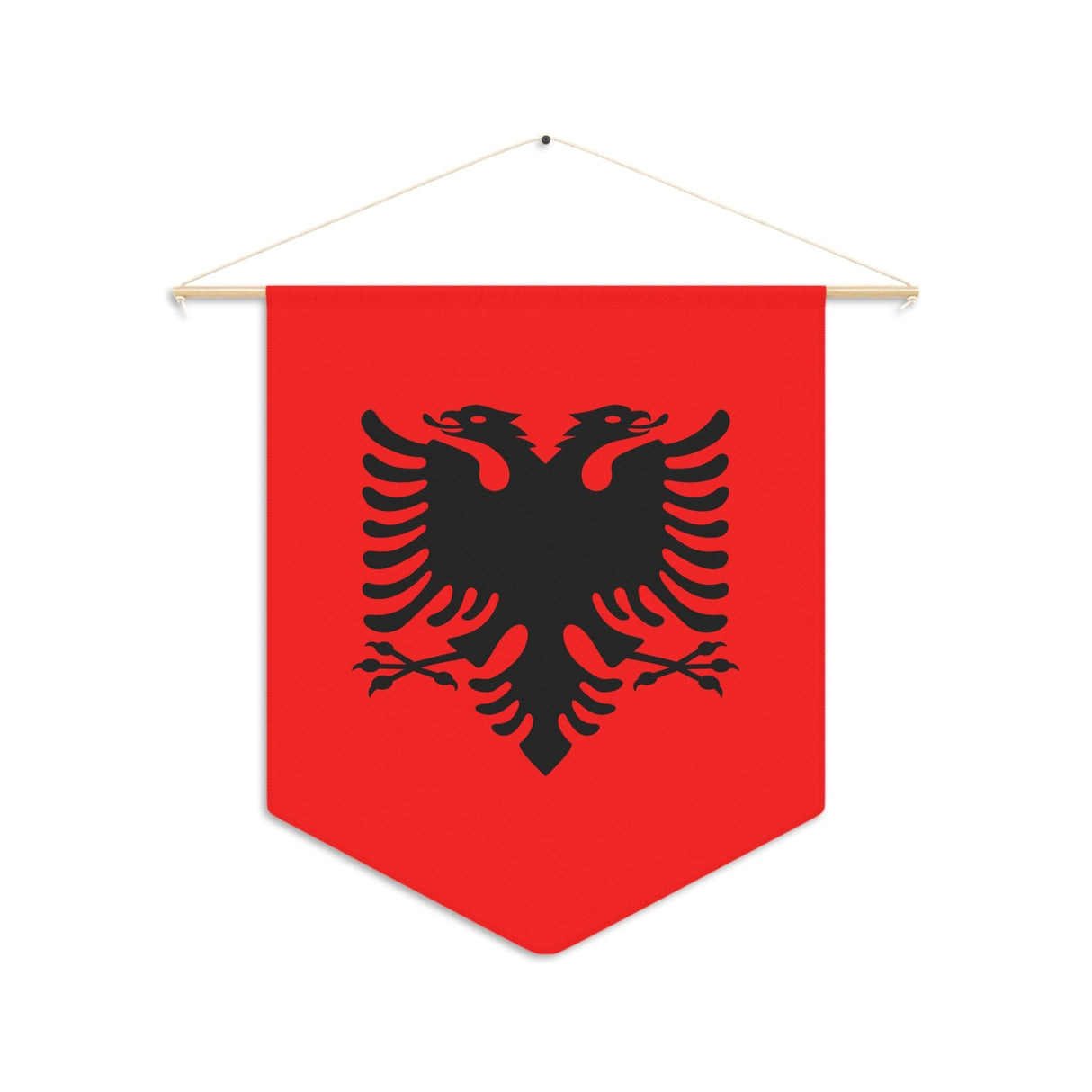 Albania Flag Hanging Polyester Pennant - Pixelforma