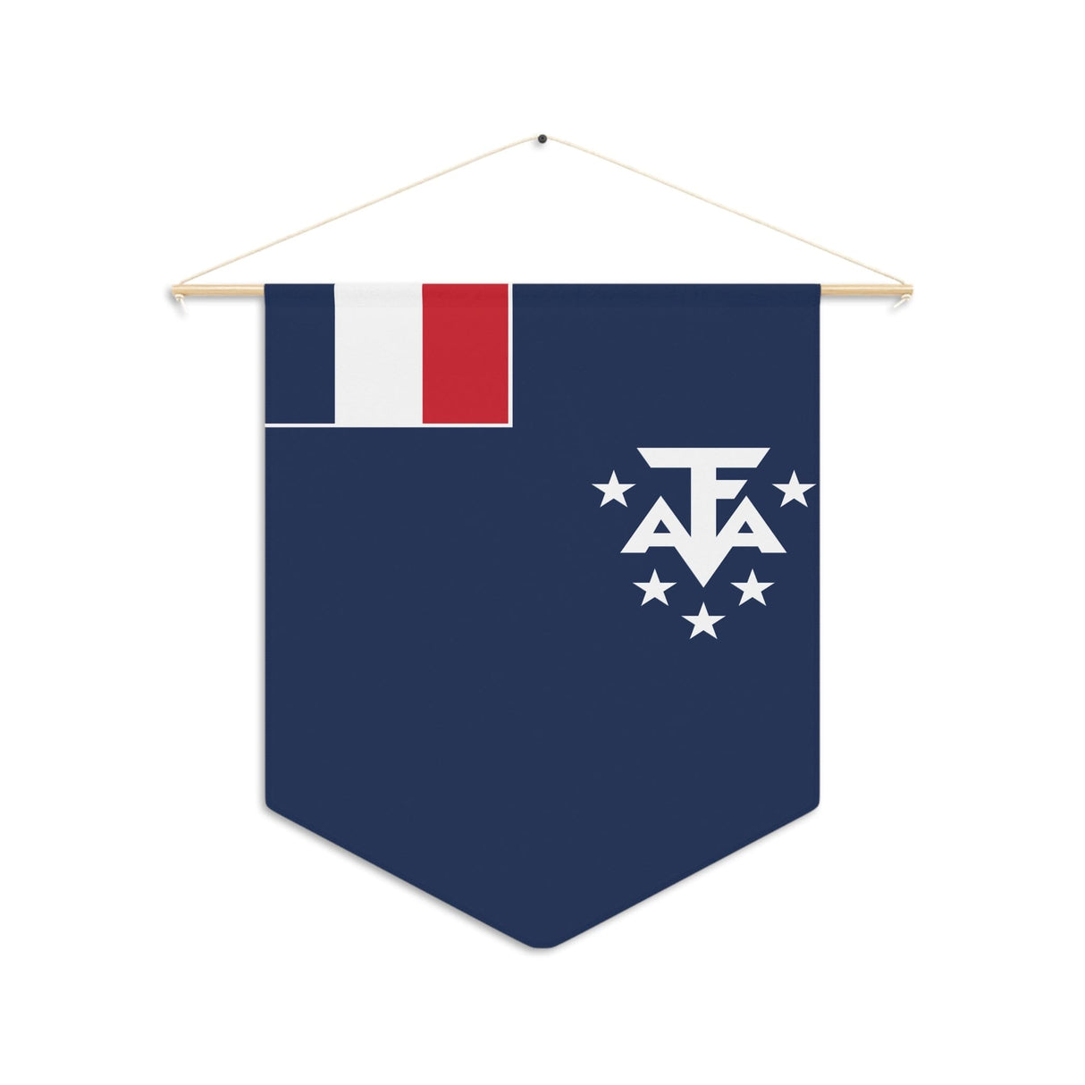 French Antarctic Flag Hanging Polyester Pennant - Pixelforma