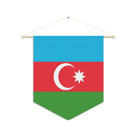 Azerbaijan Flag Hanging Polyester Pennant - Pixelforma