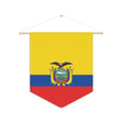 Ecuador Flag Hanging Polyester Pennant - Pixelforma
