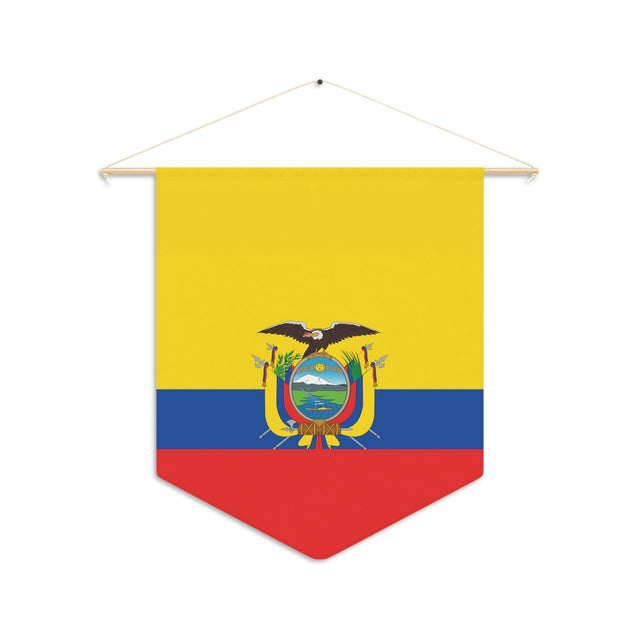 Ecuador Flag Hanging Polyester Pennant - Pixelforma