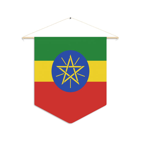Ethiopia Flag Hanging Polyester Pennant - Pixelforma