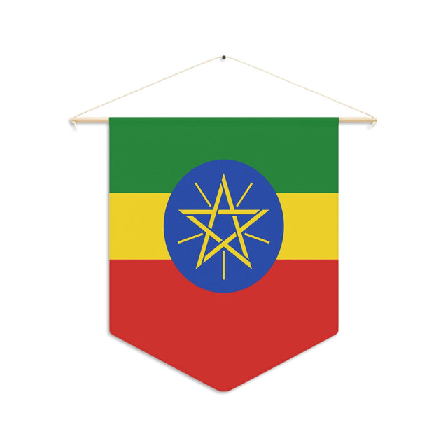 Ethiopia Flag Hanging Polyester Pennant - Pixelforma