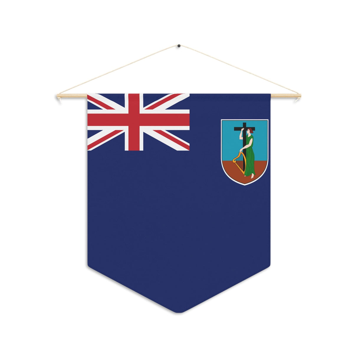 Montserrat Flag Hanging Polyester Pennant - Pixelforma
