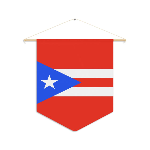 Puerto Rico Flag Hanging Polyester Pennant - Pixelforma