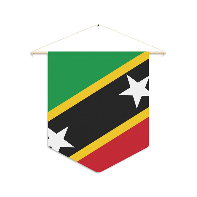 Saint Kitts and Nevis Flag Hanging Polyester Pennant - Pixelforma
