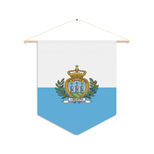 San Marino Flag Hanging Polyester Pennant - Pixelforma